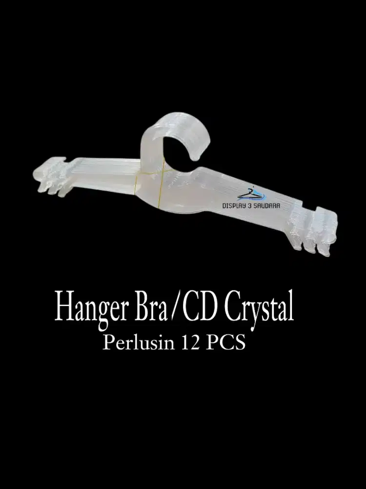 Hanger Aklirik Bra Crystal Bening/Gantungan Pakaian Dalam Perlusin