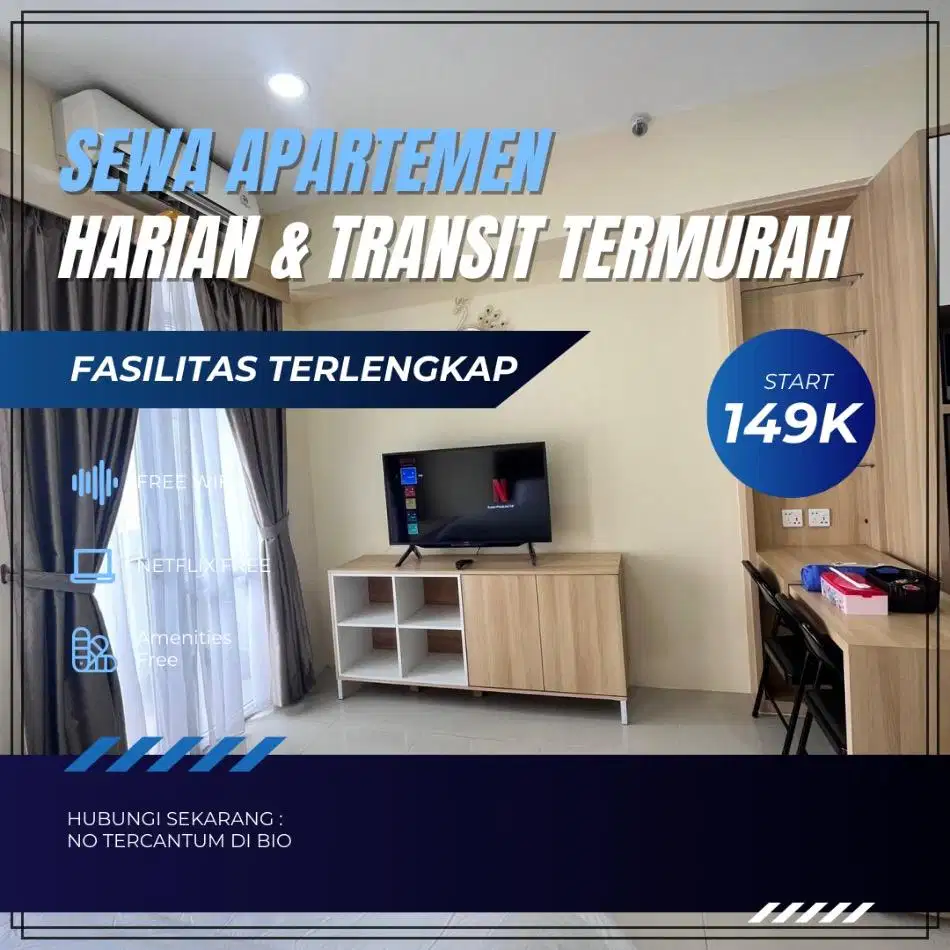 Sewa apartemen Harian/Transit Bassura City Jakarta timur Termurah