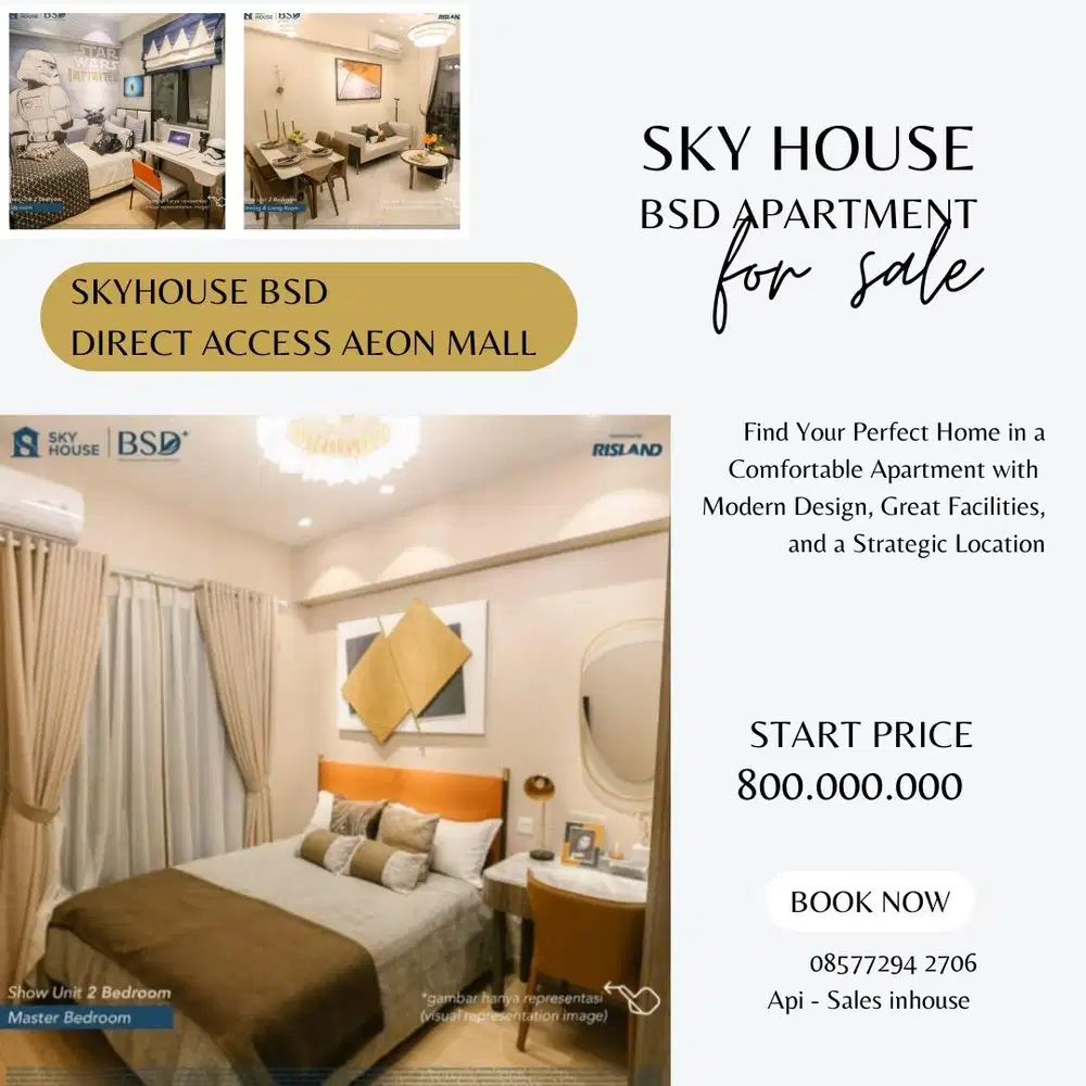 TERMURAH TYPE 2BEDROOM APARTMENT SKY HOUSE BSD