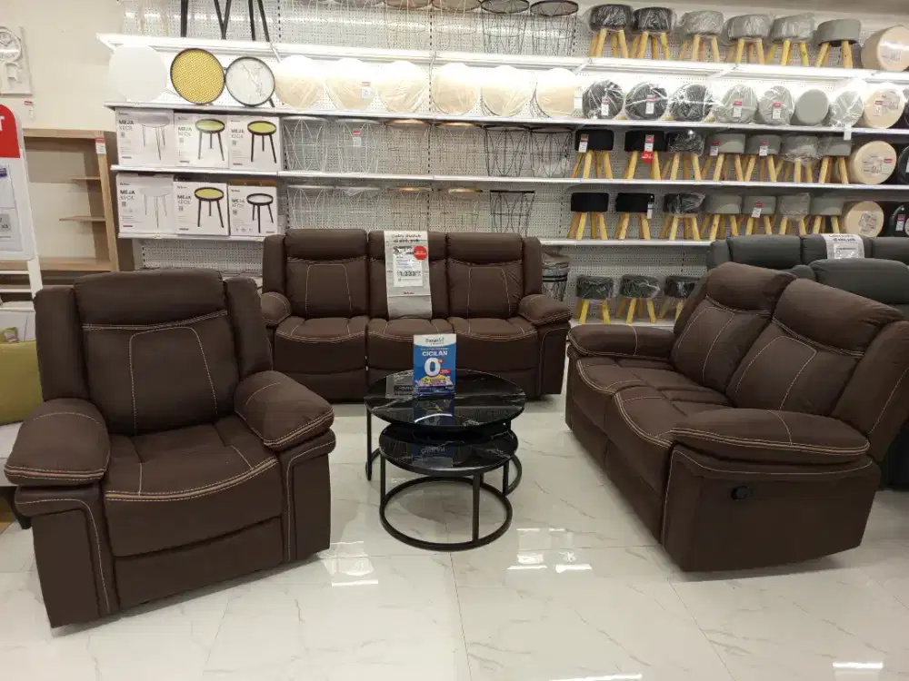 PROMO DISKON 50% SOFA SET RECLINER