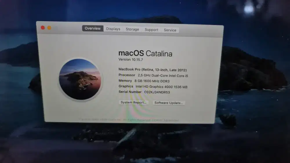 Jual cepat Macbook pro retina 13 inch 2012 fullset