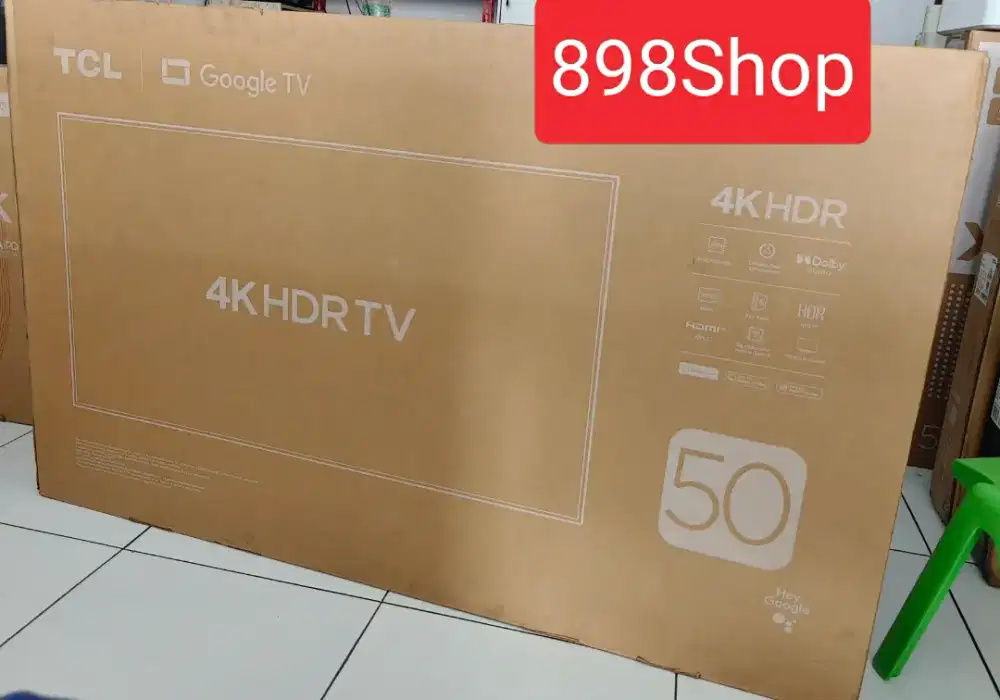 TCL LED TV 50 AI Google TV Android UHD 4K Digital TV Bluetooth Resmi