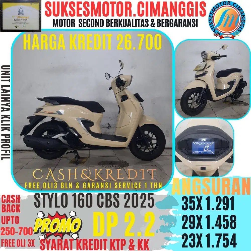 DP2.200 STYLO 160 CBS CASHBACK UPTO700RIBUAN FREE OLI3X SUKSESMOTOR