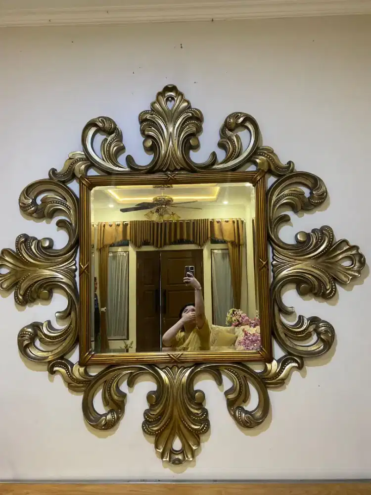 Cermin kaca dinding rosewood not informa ikea