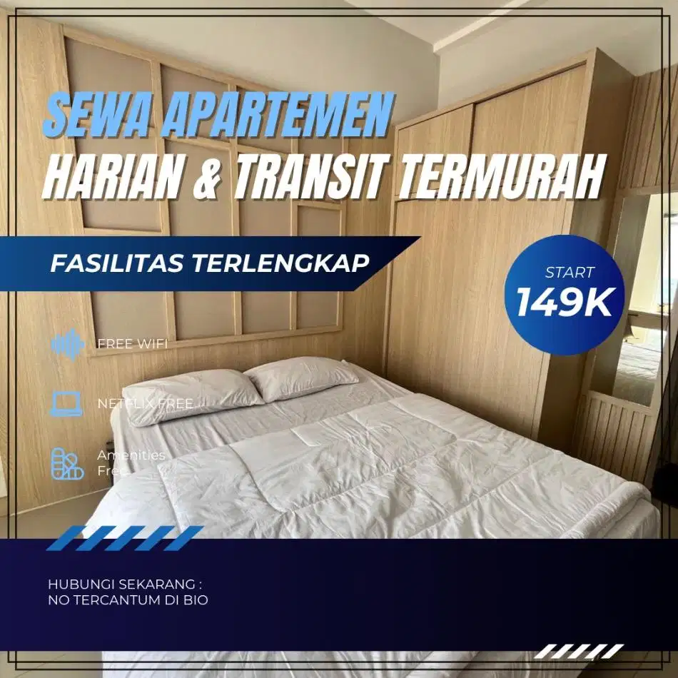 Sewa apartemen Bekasi Grand Kamala Lagoon Harian/Transit Termurah