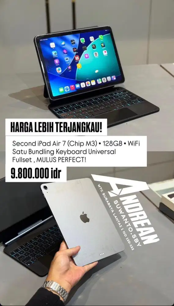 Ipad air 7 (m3) 128gb bundling keyboard universal