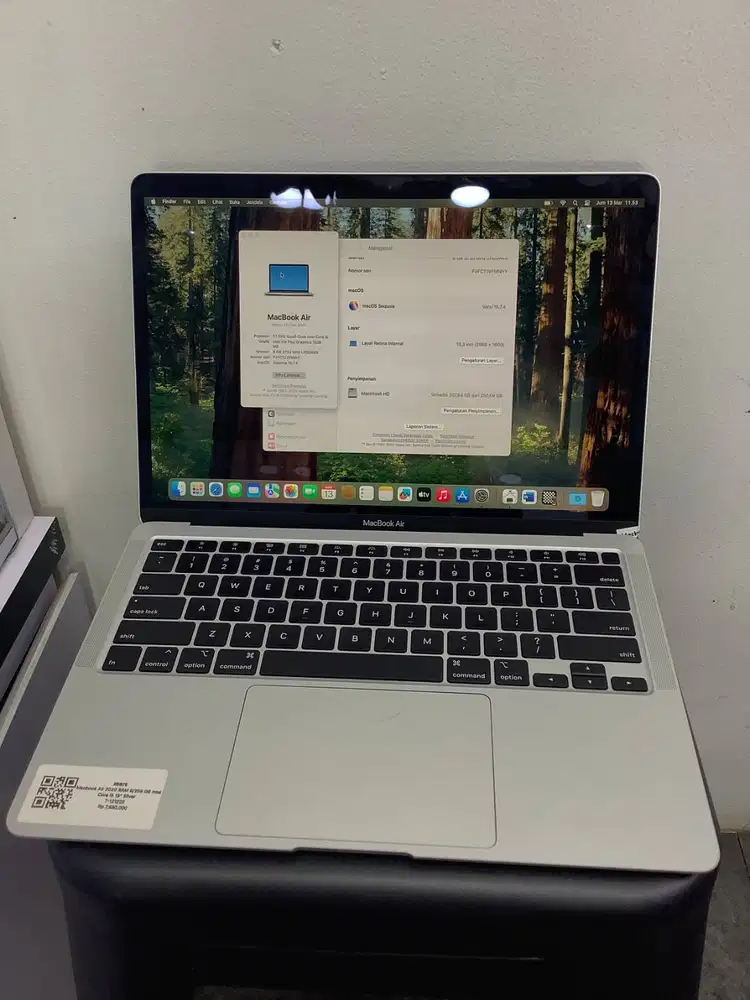MACBOOK AIR 2020 8/256 GB INTEL CORE i5