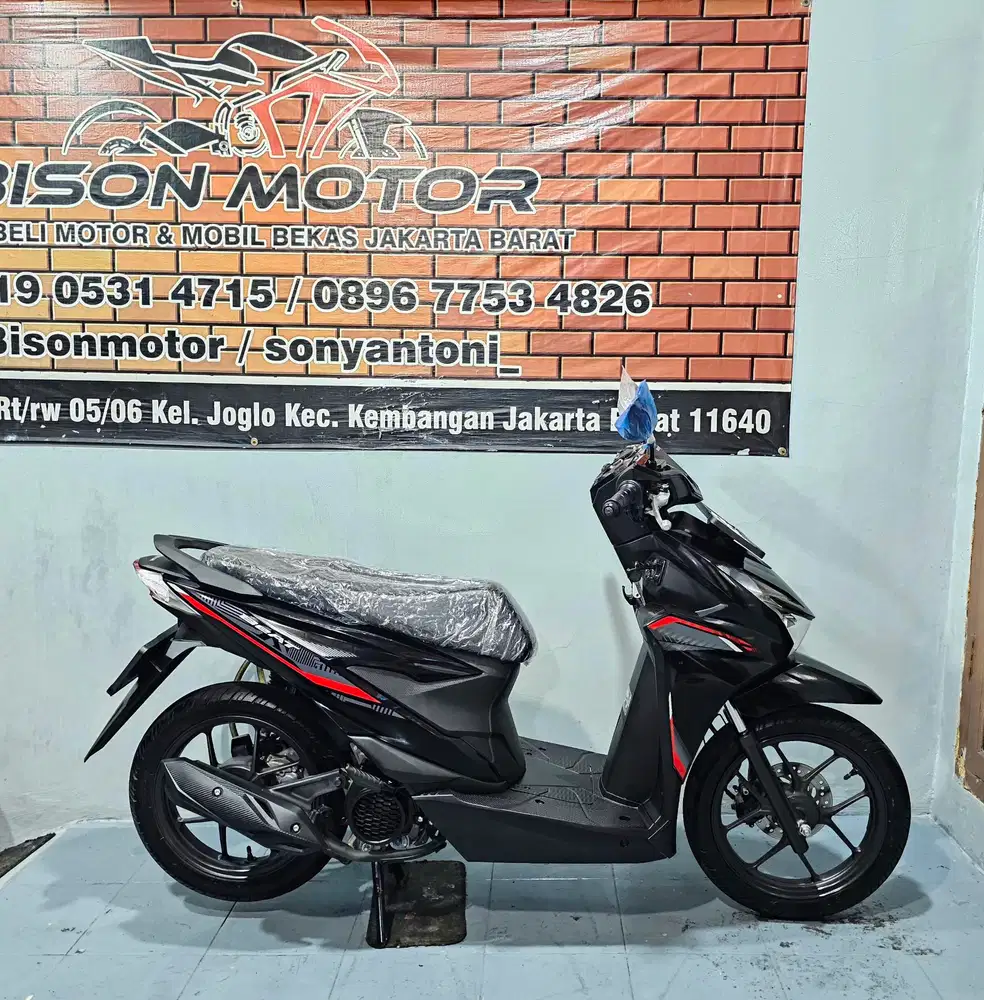 MEWAH KM 1RB! HONDA NEW BEAT CBS ESP LED 110 ECO TH 2025 HITAM GLOSSY