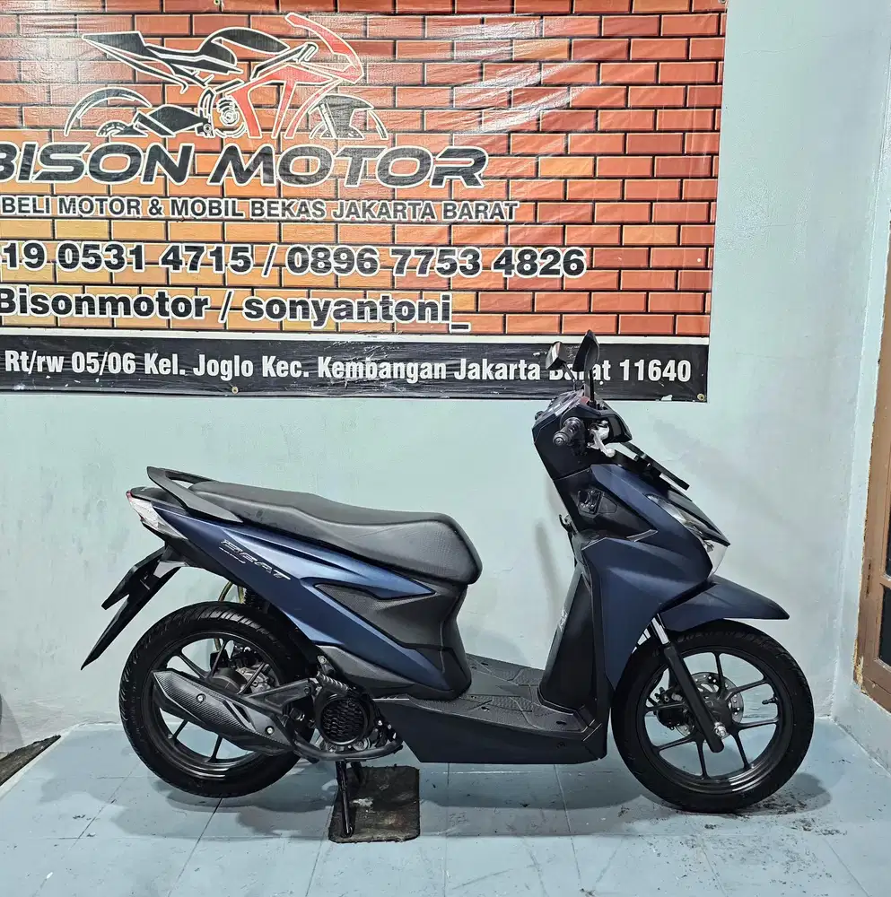 MEWAH! HONDA NEW BEAT KEYLESS SMART KEY CBS ISS LED 2025 BIRU DOFF