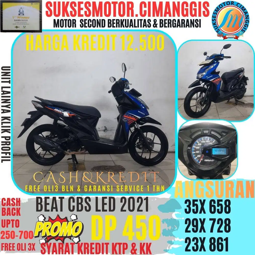DP450 BEAT CBS CASHBACK UPTO700RIBUAN FREEOLI3X SUKSESMOTOR