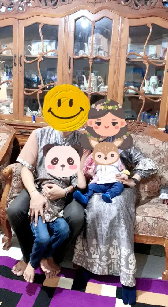 1 Set Baju Keluarga Motif Kembar/Seragam