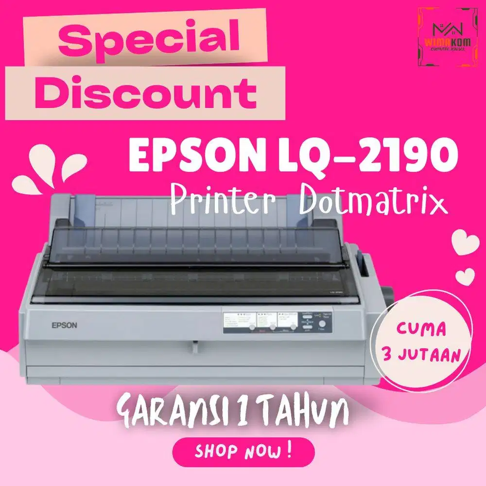 Printer Epson Dot Matrix LQ-2190 Garansi 1 Tahun Full Set Dus N-SW