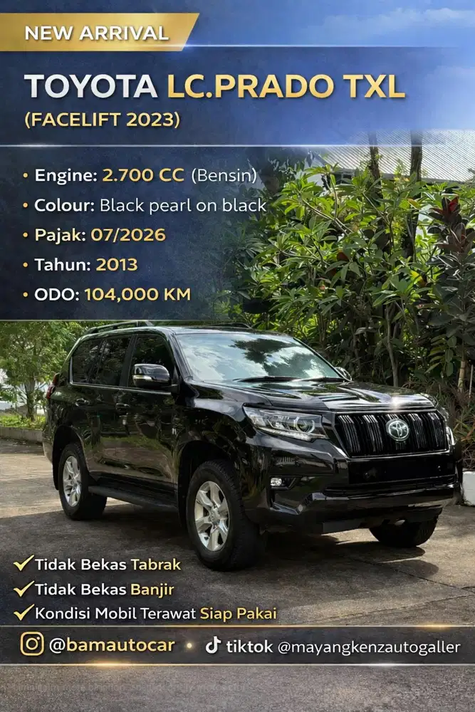 Toyota Land Cruiser Prado TXL (Facelift 2023) NIk 2013