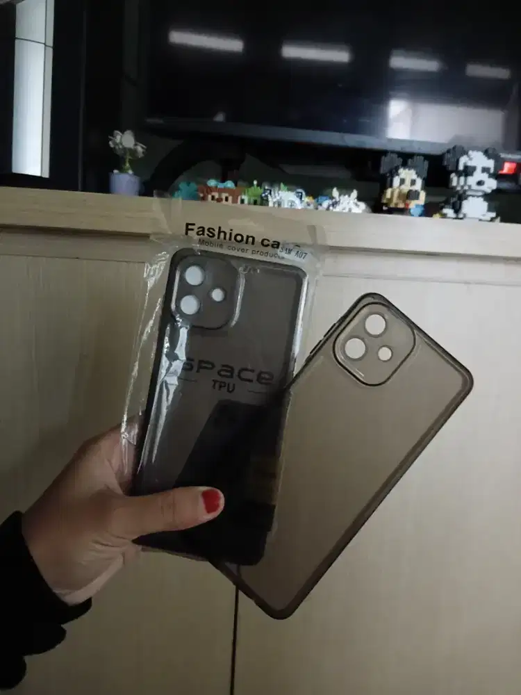 Jual case samsung A07 Hitam Bening