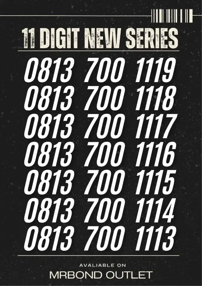 NOMOR CANTIK SIMPATI 11 DIGIT NEW SERI 700