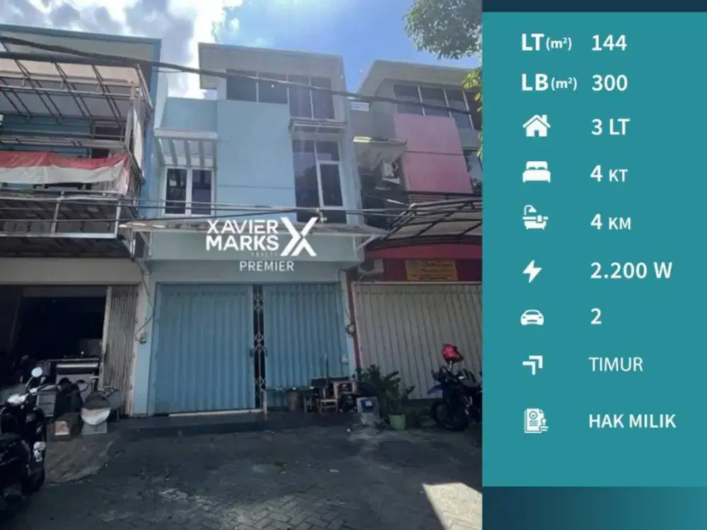 Jarang Ada Dijual Ruko 3 Lantai dekat Jl Besar Ijen di Kawi Klojen Malang