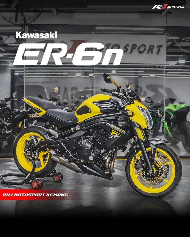 ‎Kawasaki ER6N ER6 Ninja 650 ABS 2015 Km 22.000an Warna Kuning