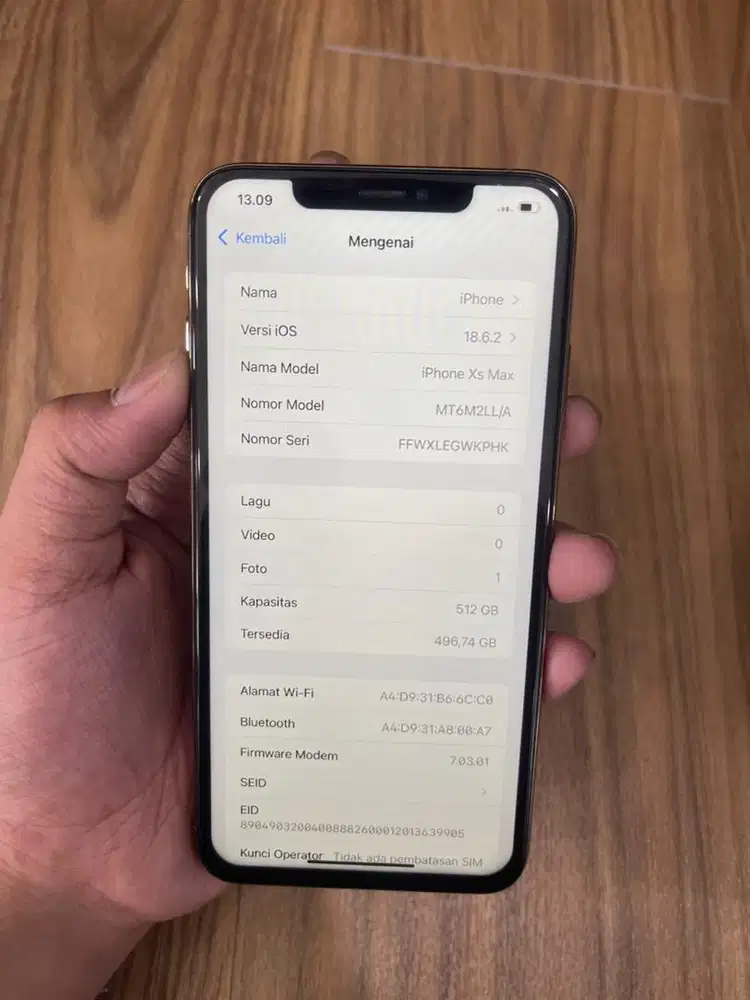 Iphone XS max 512GB Inter regist Semua kartu on