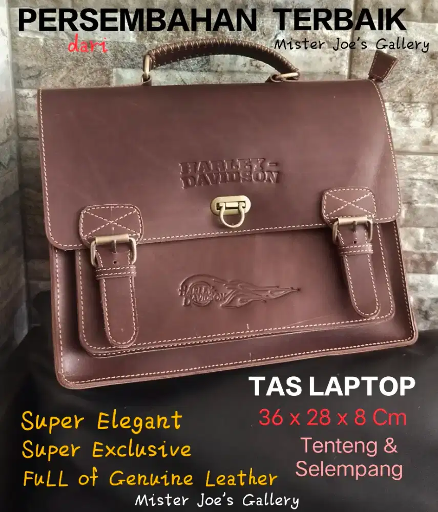 TAS LAPTOP Asli FUL KULIT  100%, Elegan, Eksklusif,  Klasik, Cakep