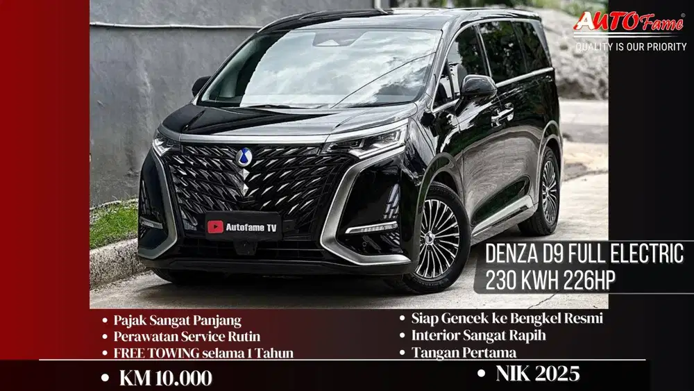 Denza D9 Full Electric 230 kWh 226HP NIK 2025 Black On Brown