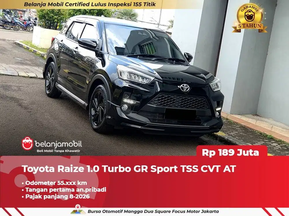 [ GARANSI 5TH ] Toyota Raize 1.0 Turbo GR Sport TSS AT 2022 2023