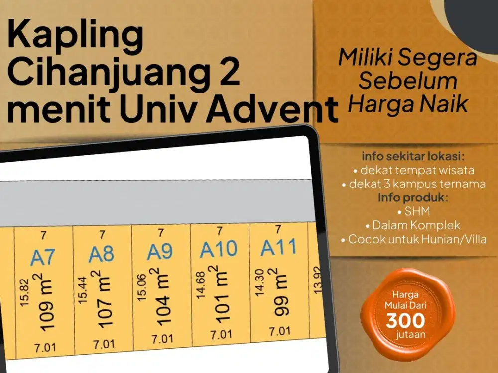 Tanah Kapling Cihanjuang 10 Menit ke Upi Setiabudi