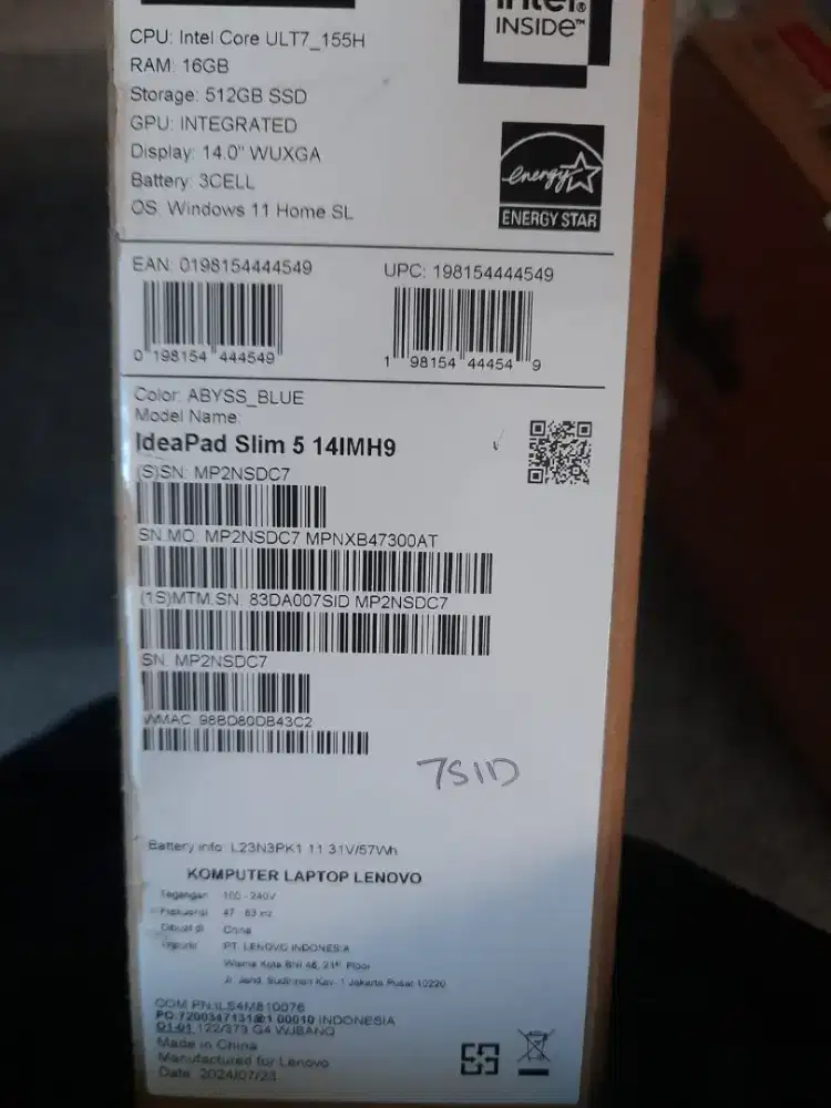 Lenovo Ideapad slim 5 14IMH9 Ultra 7 155H