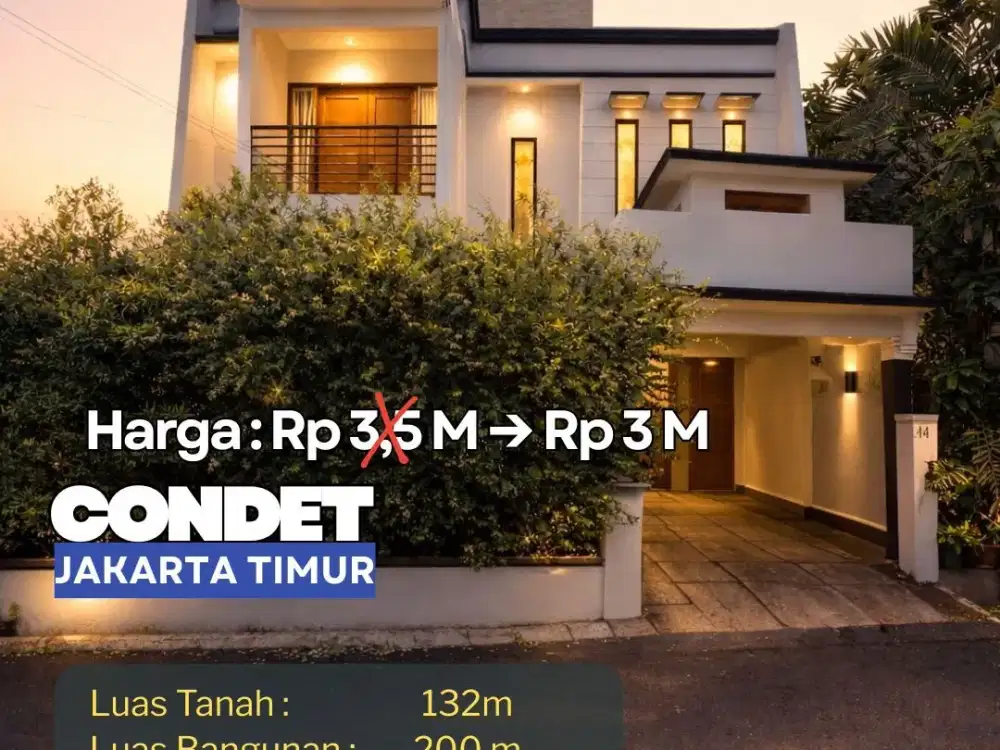 TURUN HARGA 500 JUTA! Rumah Mewah dalam Komplek di Condet, Jakarta Timur! ZN84