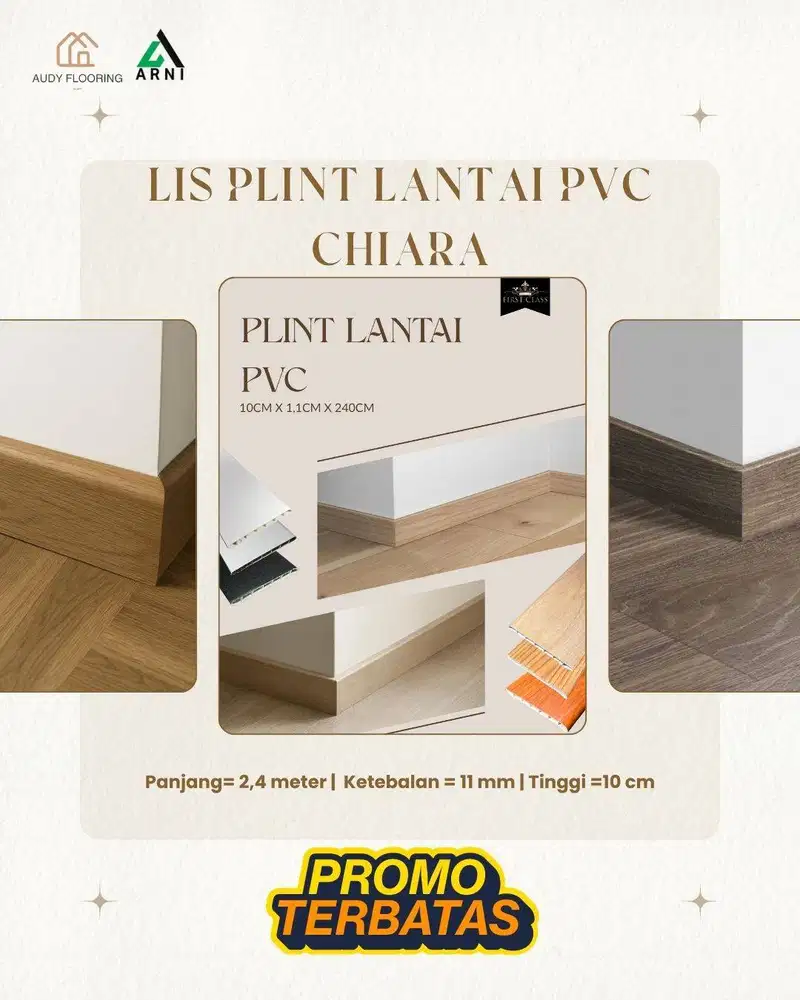 List Plint Lantai PVC CHIARA panjang 2,4meter | LIST PINT LANTAI DINDI