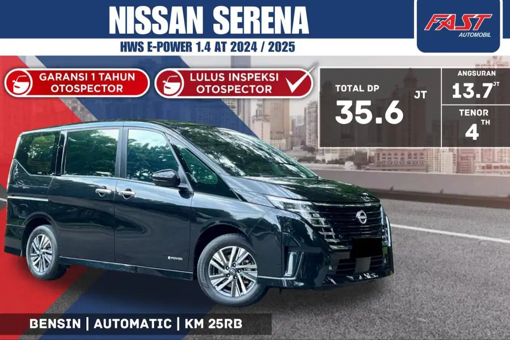 NISSAN NEW SERENA HWS E-POWER 2025 / 2024 1.4 AT LOW KM.25RB PAJAK PJG