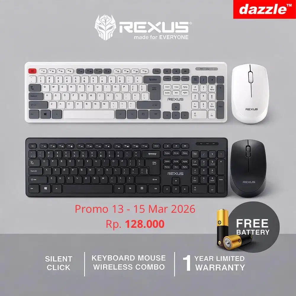 Keyboard Mouse Wireless Combo Rexus KM8