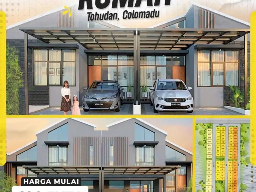 Rumah Cluster Baru Modern 2kamar dekat hotel Alana Strategis Tohudan, Colomadu Karanganyar