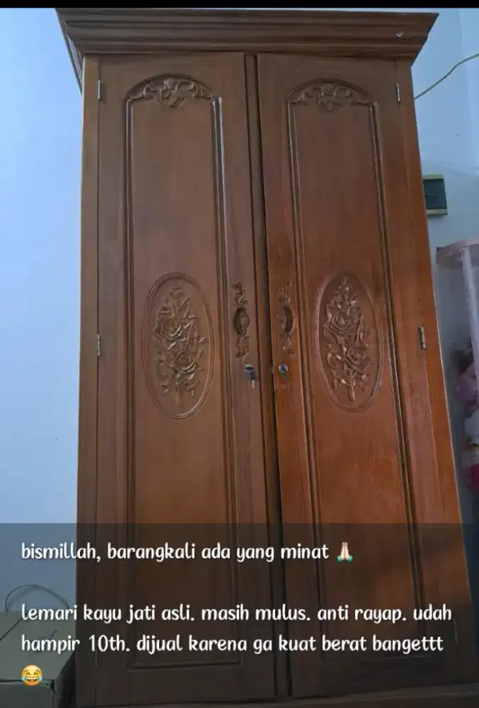 Jual Lemari kayu jati