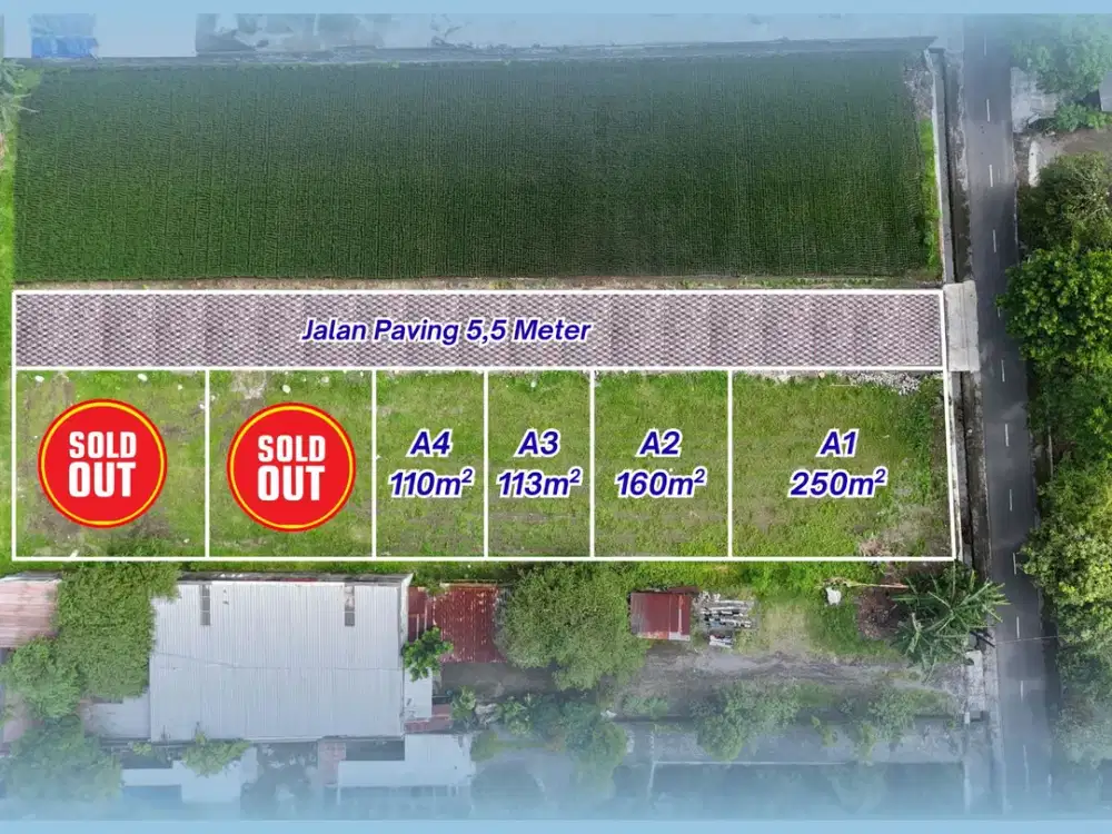Tanah dijual Jogja Dekat Kampus UGM dan Pintu Tol Monjali, Legalitas SHM Pekarangan