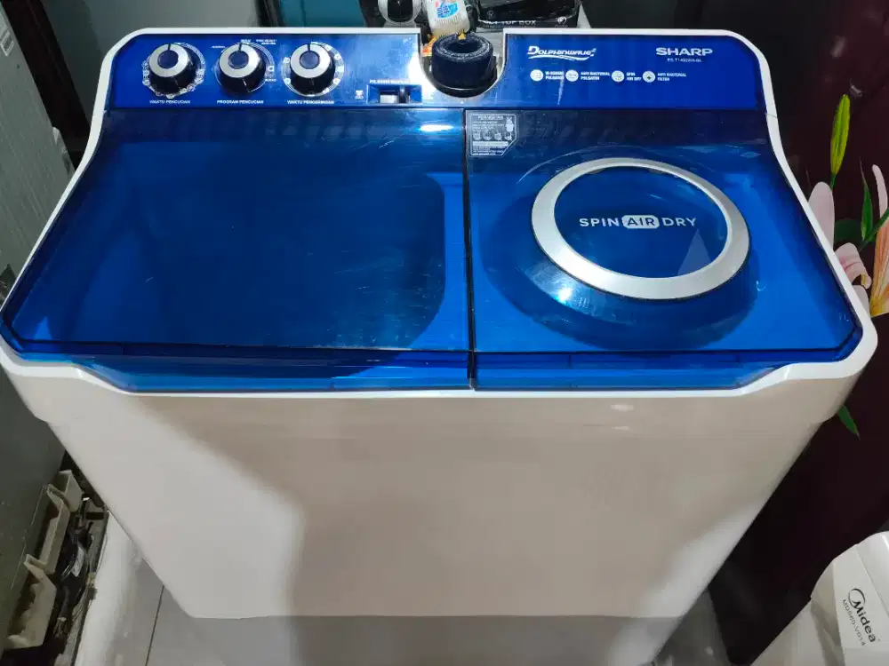Mesin cuci Sharp 2tabung jumbo 14kg istimewa normal orisinil