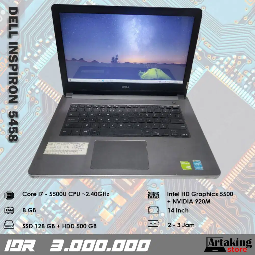 Dell Inspiron 5458 - Core i7 - Ram 8 GB - Double VGA