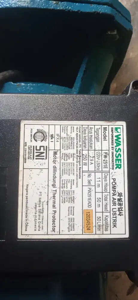 Pompa semi jet pump Wasser pw-251e