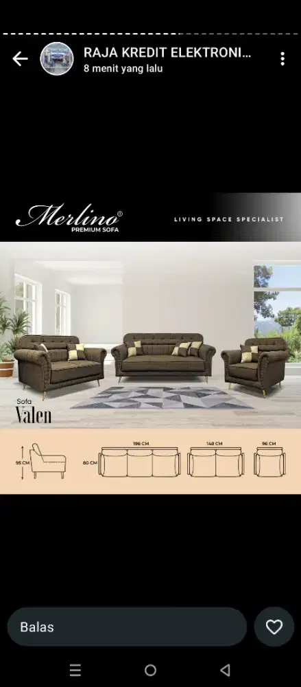 Sofa Valen merlino