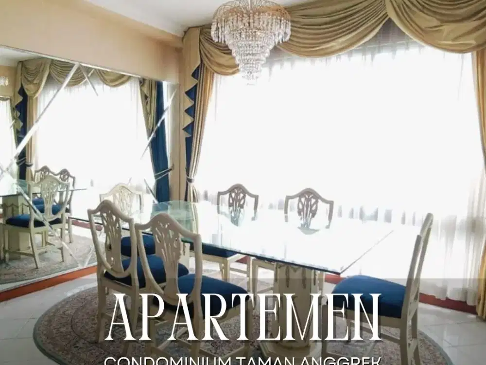 DIJUAL APARTEMEN CONDOMINIUM TAMAN ANGGREK 2 UNIT JADI 1 FULL FURNISH