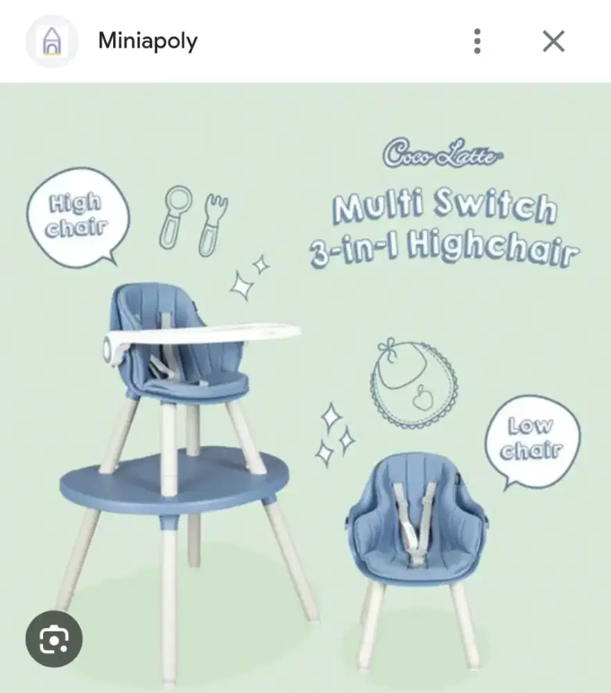 kursi makan anak 3in1 cocolatte