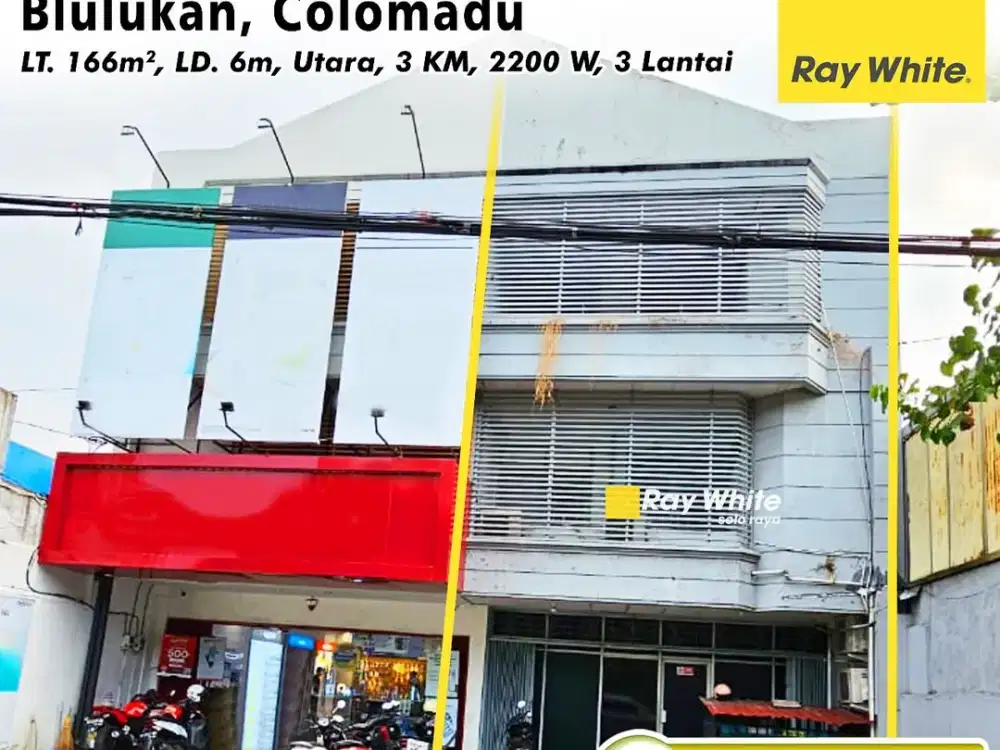 Ruko 3 Lantai Siap Pakai – Lokasi Strategis Jl. Adi Sucipto, Blulukan, Colomadu Karanganyar