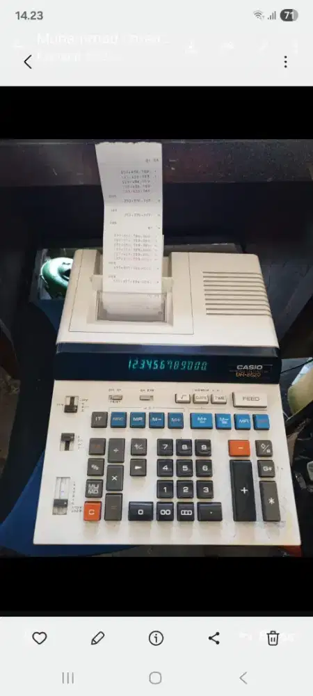 Kalkulator / mesin kasir CASIO DR8620