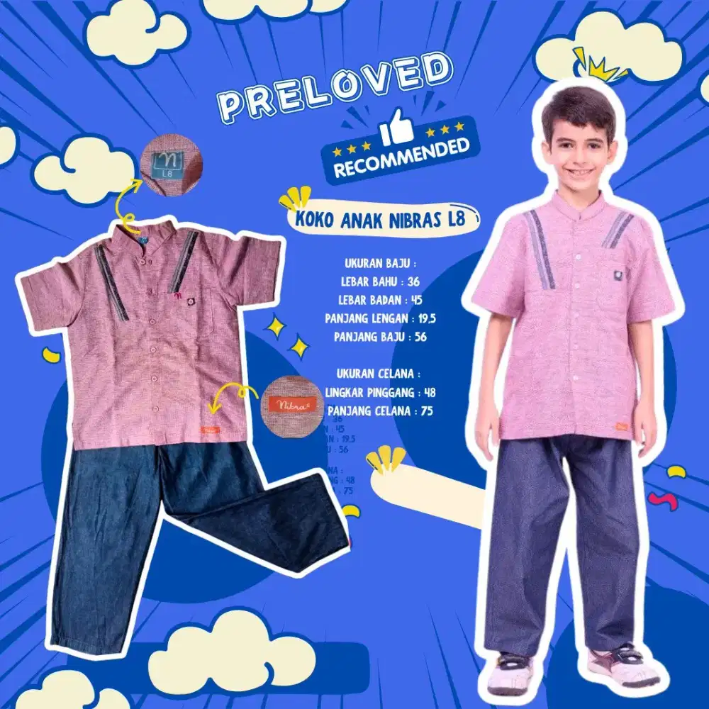 Preloved Setelan Koko Anak Nibras Original