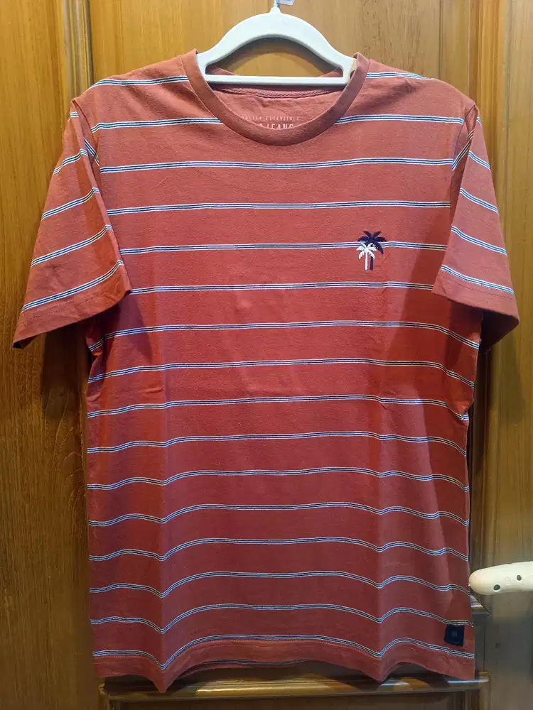 Kaos Stripe Unisex Tira Jeans Brown 100% Cotton Original Murah!