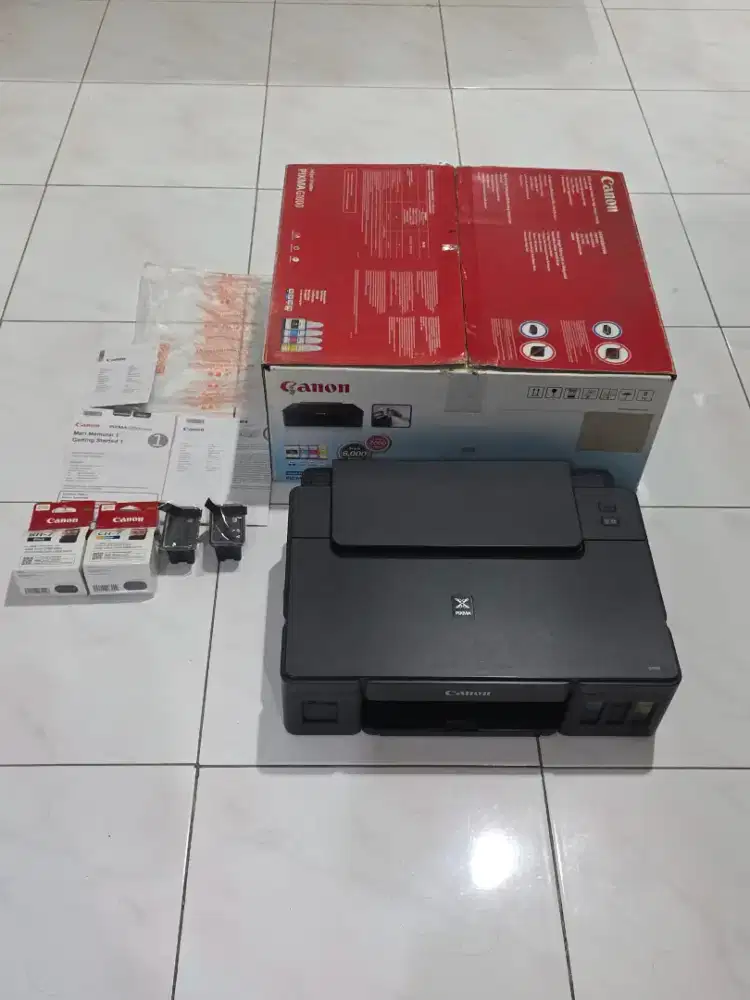 Printer Canon G1000 Inkjet Pixma Ink Efficient Harus Ganti Head