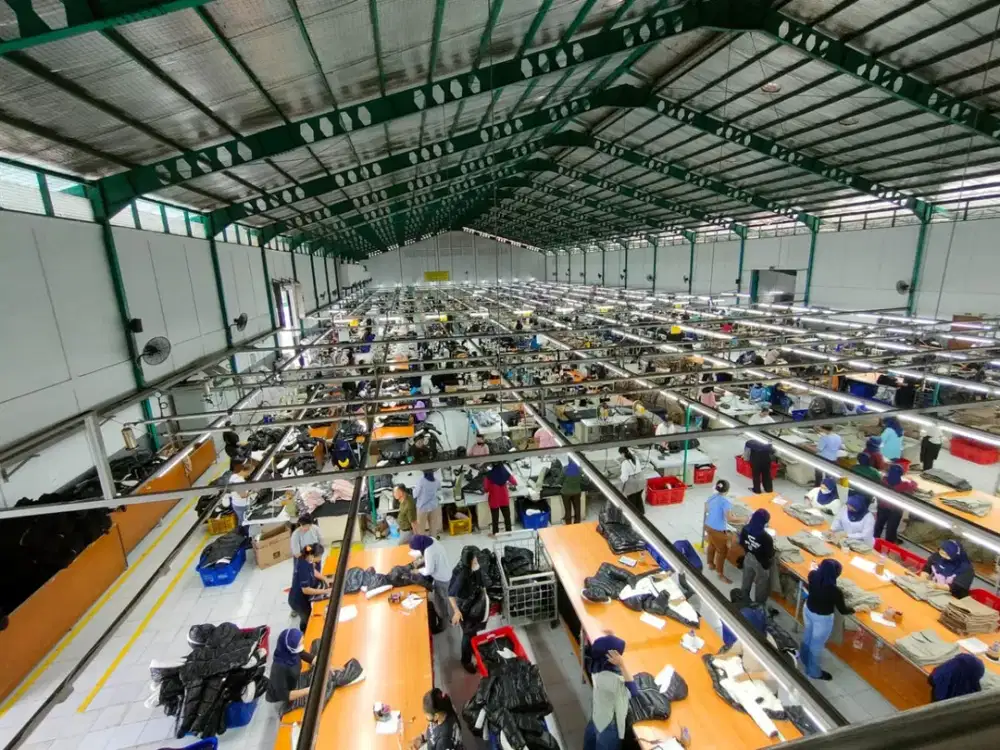 Pabrik Garment Siap Produksi di Gunung Sindur – Bangunan Besar & Lengkap Akses Kontainer 40Ft