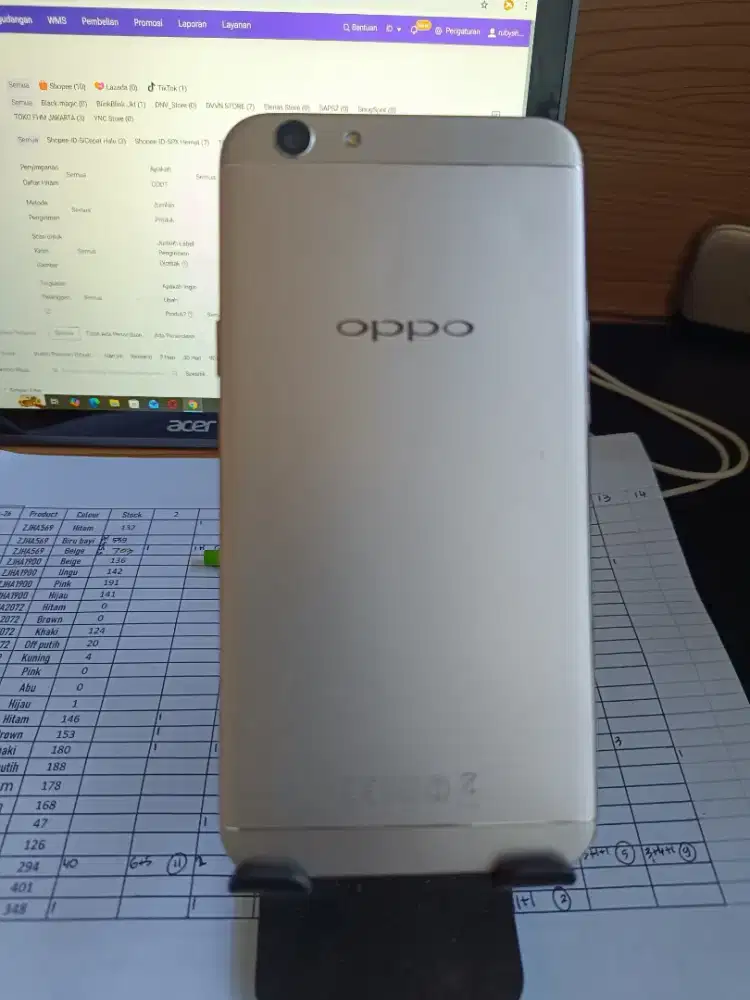 Oppo f1 s gold-white