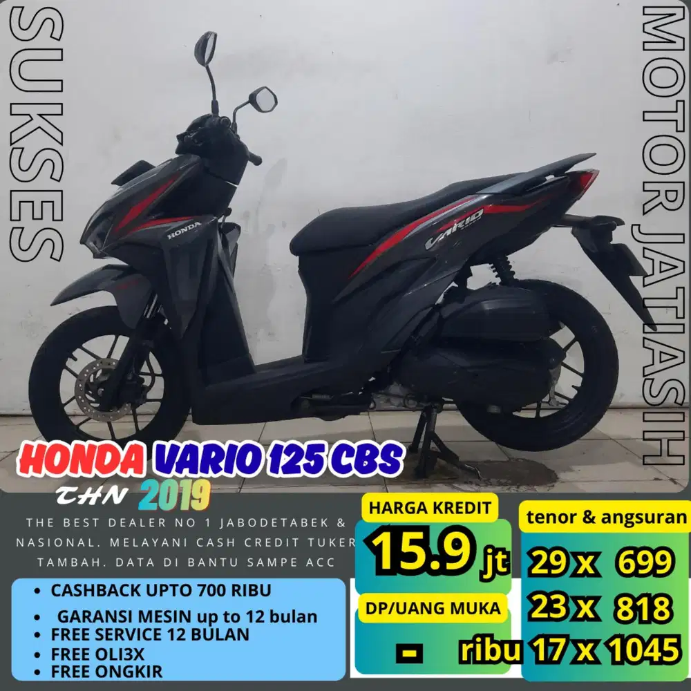 PROMO (SUKSES MOTOR)AGSURAN TERMURAH HONDA VARIO 125 CBS 2019