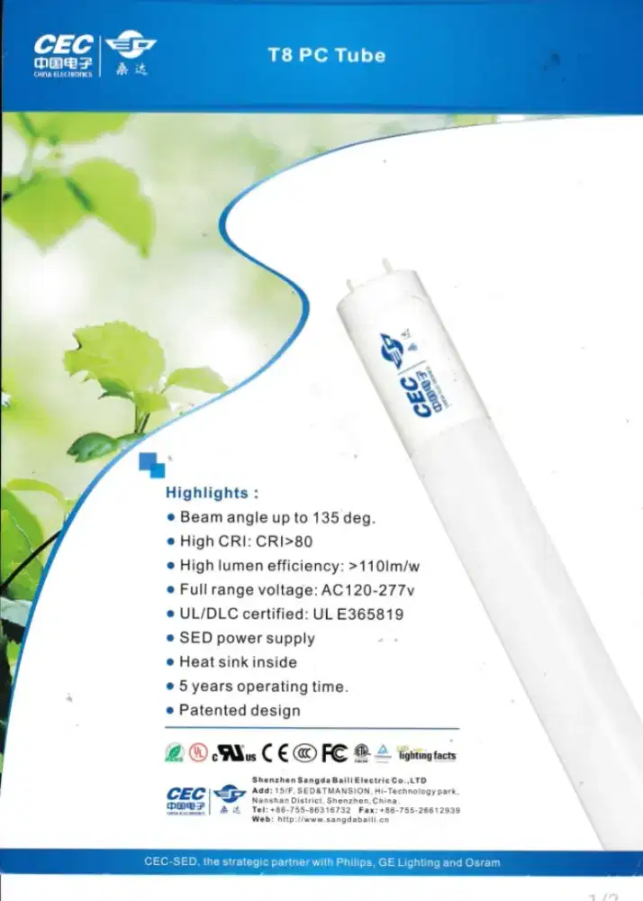 LAMPU LED TUBE 60 cm / 120 cm