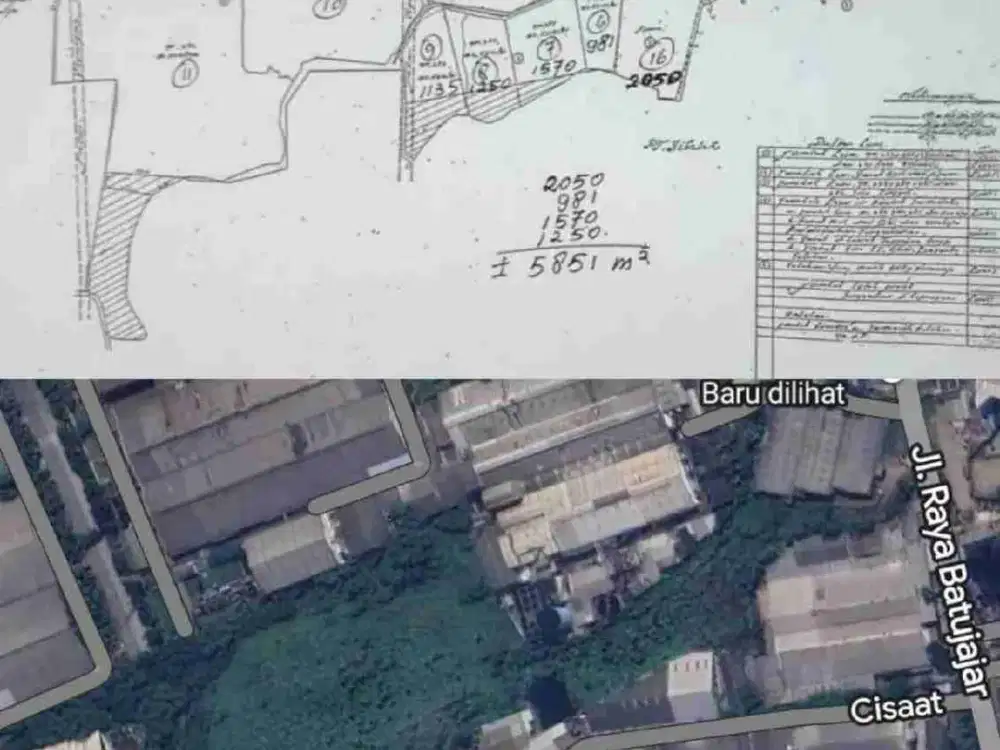 jual tanah batu jajar mainroad kawasan Industri Cimareme Padalarang